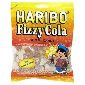 Haribo fizzy cola gummies