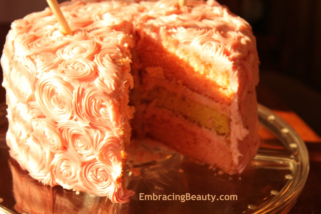 Pink Lemonade Cake Layers