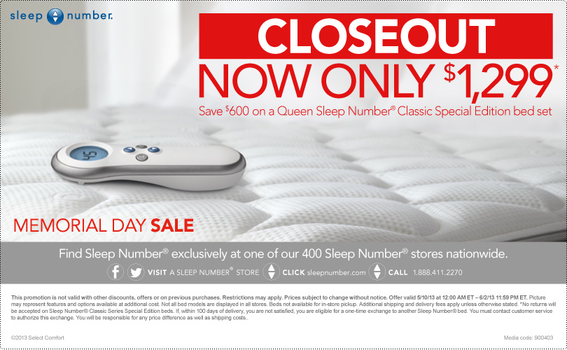 sleep number thanksgiving sale