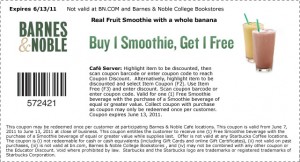 Barnes and Noble Smoothie Coupon