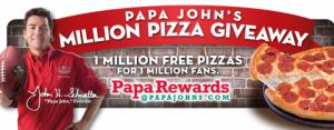 Papa John's Million Pizza Giveaway
