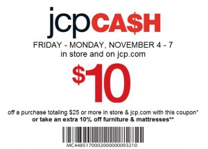 JC Penny 10 off 25 Coupon