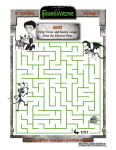 FRANKENWEENIE - Monster Pet Maze