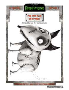 FRANKENWEENIE - Pin The Tail Activity