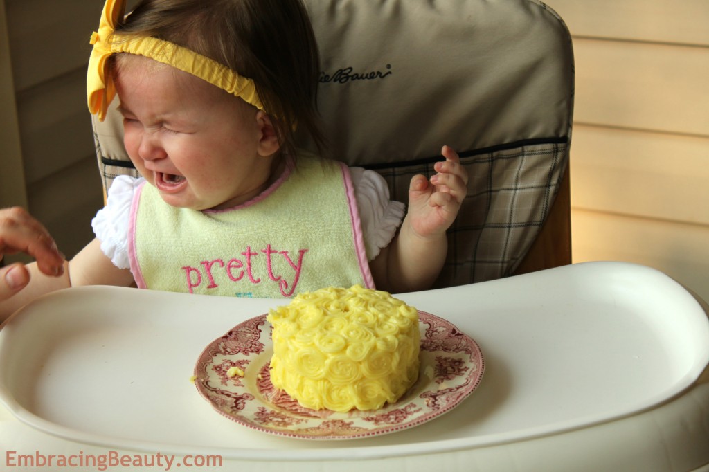 Pink Lemonade Smash Cake Crying