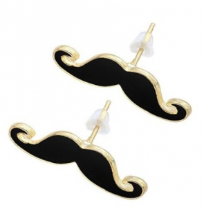 mustache earrings