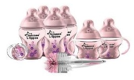 tommee tippe closer to nature pink bottle set