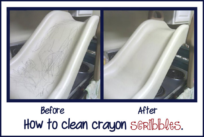 How to Clean Crayon Scribbles