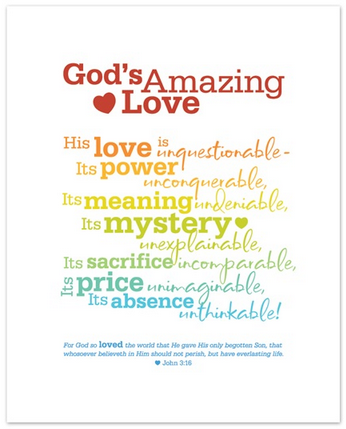 God's Amazing Love Printable