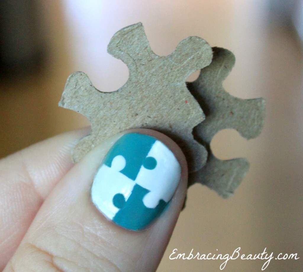 DIY Puzzle Nail Art