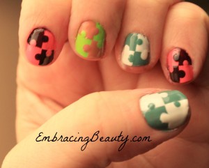 Puzzle Nail Art