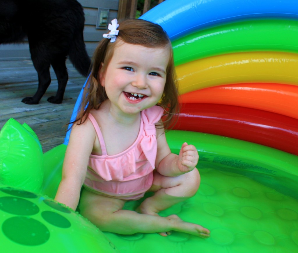 Happy Girl in a Pool