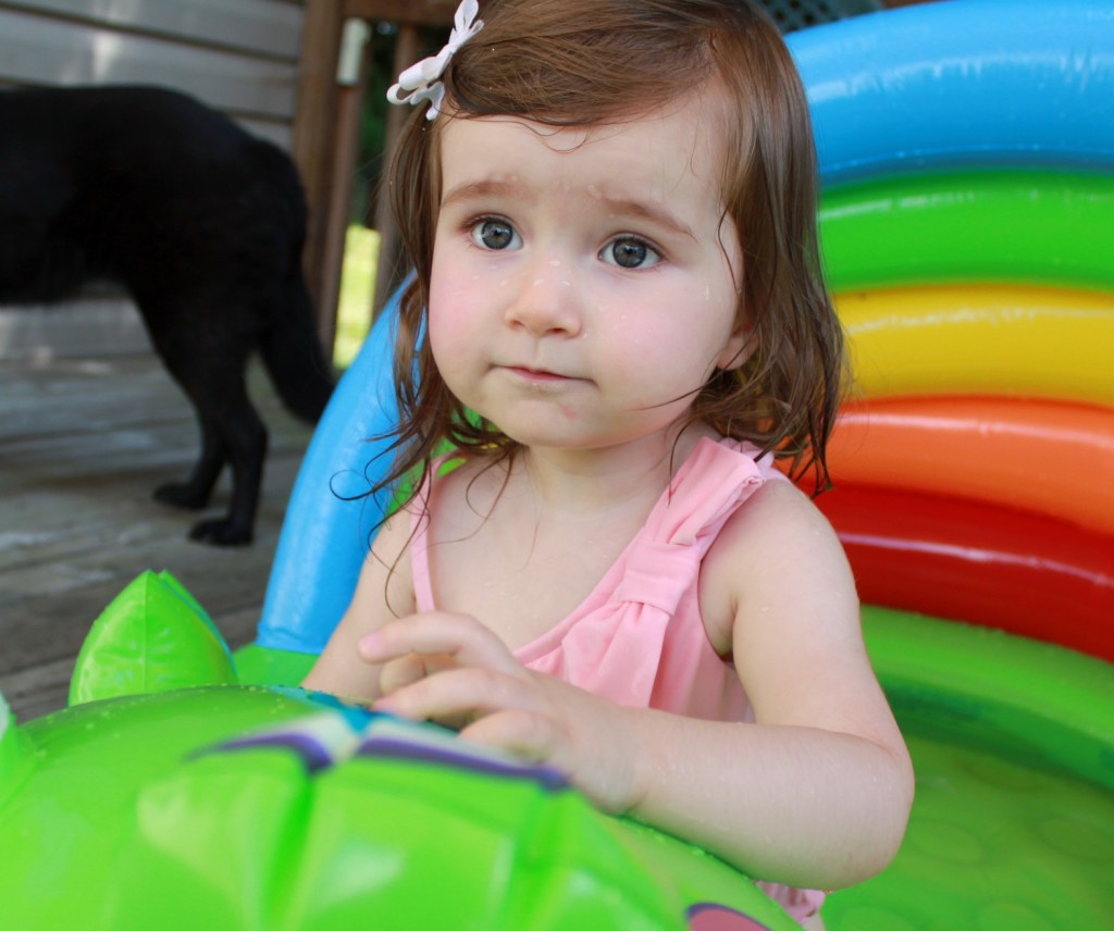 Sad Baby in Pool