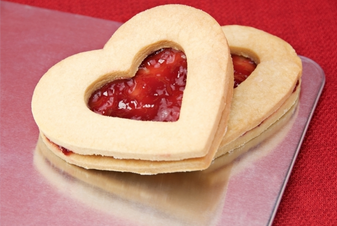 Raspberry Heart Cookies