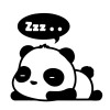 Sleeping Panda Decal